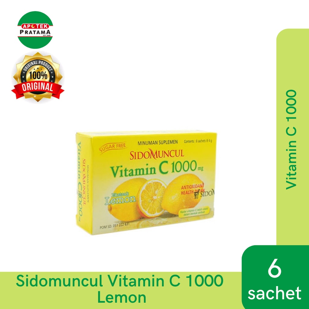 Jual VITAMIN C 1000 SIDOMUNCUL/ BOX LEMON Shopee Indonesia