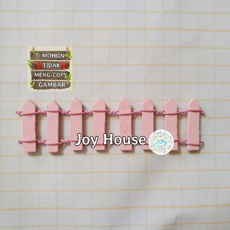Jual 1pc Miniatur Pagar Kayu warna warni Dekorasi Ornamen bonsai