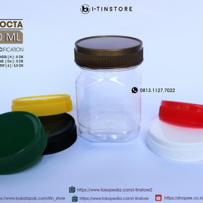 Jual BOTOL PLASTIK PET JAR / TOPLES 100ML KOTAK SEGI DELAPAN /OCTAGON ...