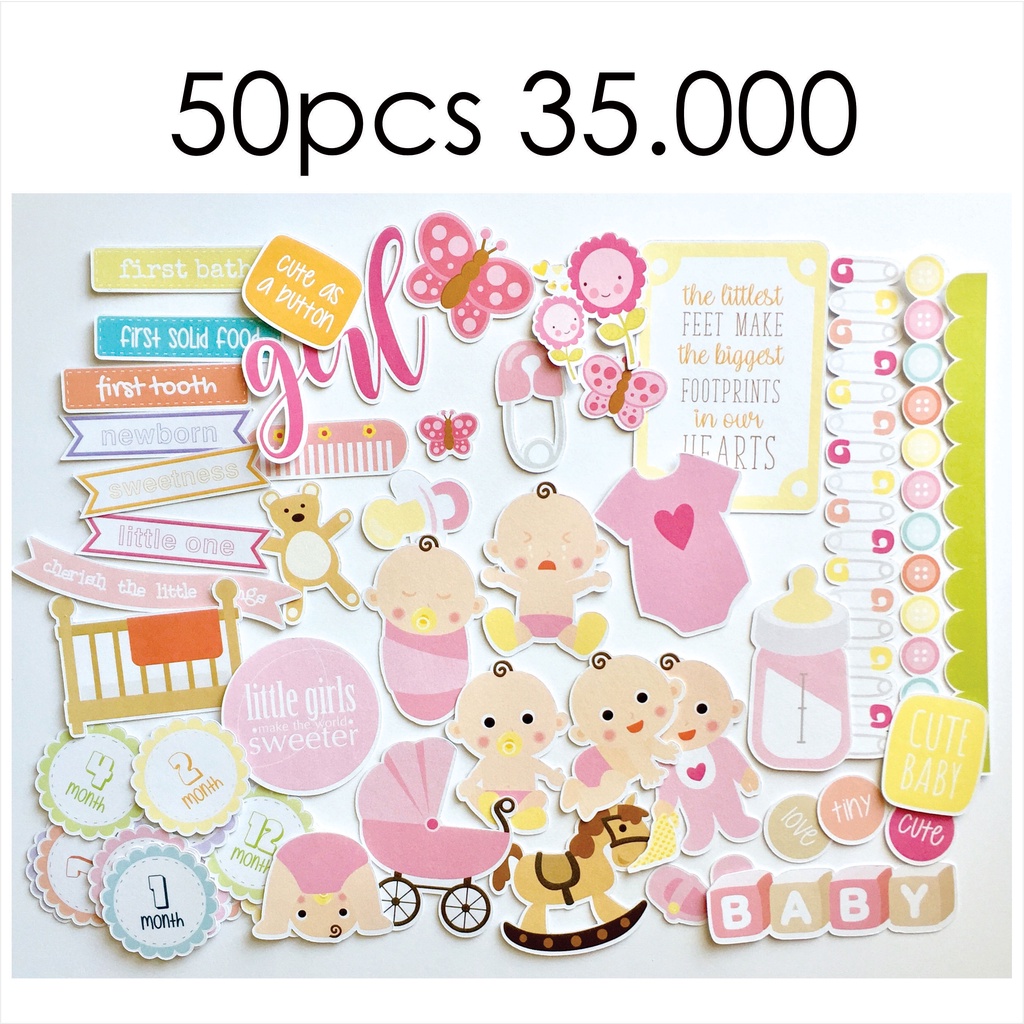 Jual BAHAN SCRAPBOOK Die Cut Hiasan Gambar Potongan tema Baby