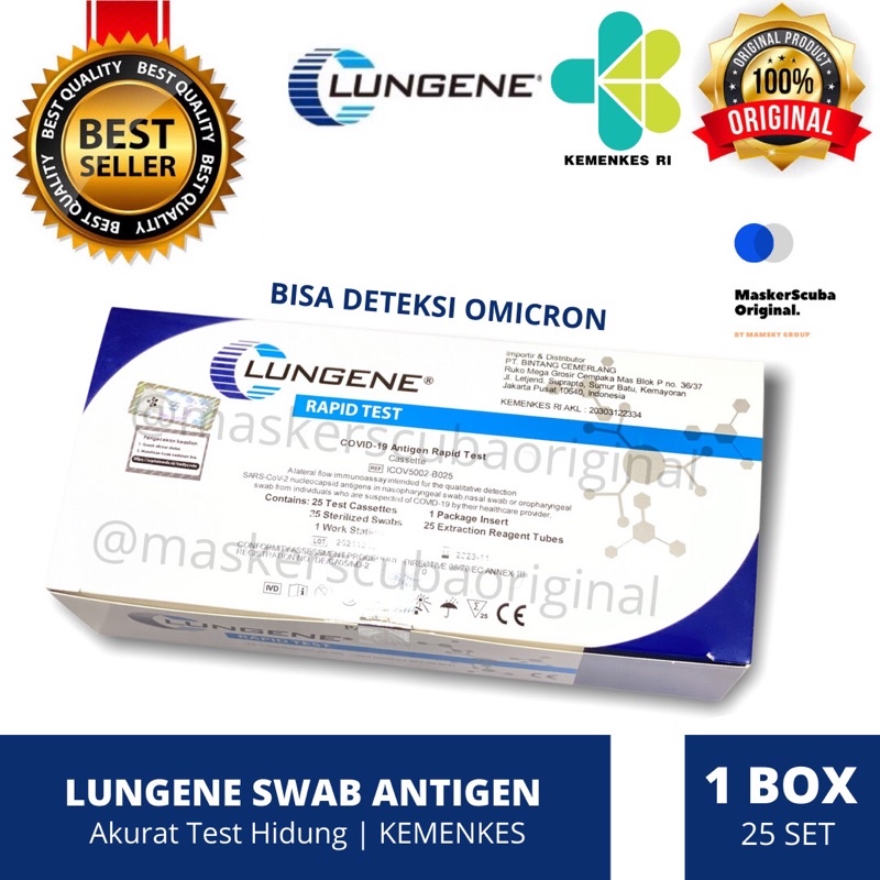 Jual [ ORIGINAL ] SWAB ANTIGEN HIDUNG / RAPID ANTIGEN HIDUNG / LUNGENE ...