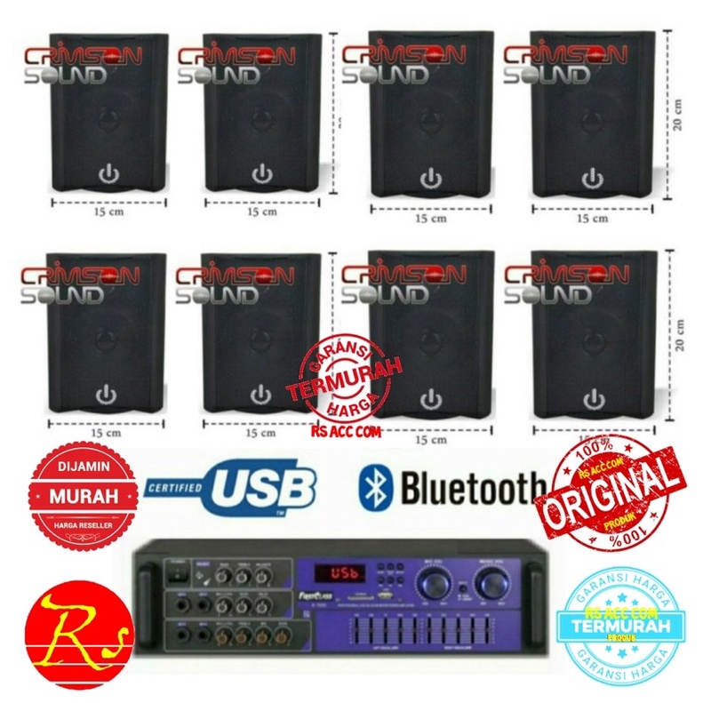 Jual Paket Speaker 4 Inch Crimson 8 Speaker Buat Ruangan Cafe Dan ...