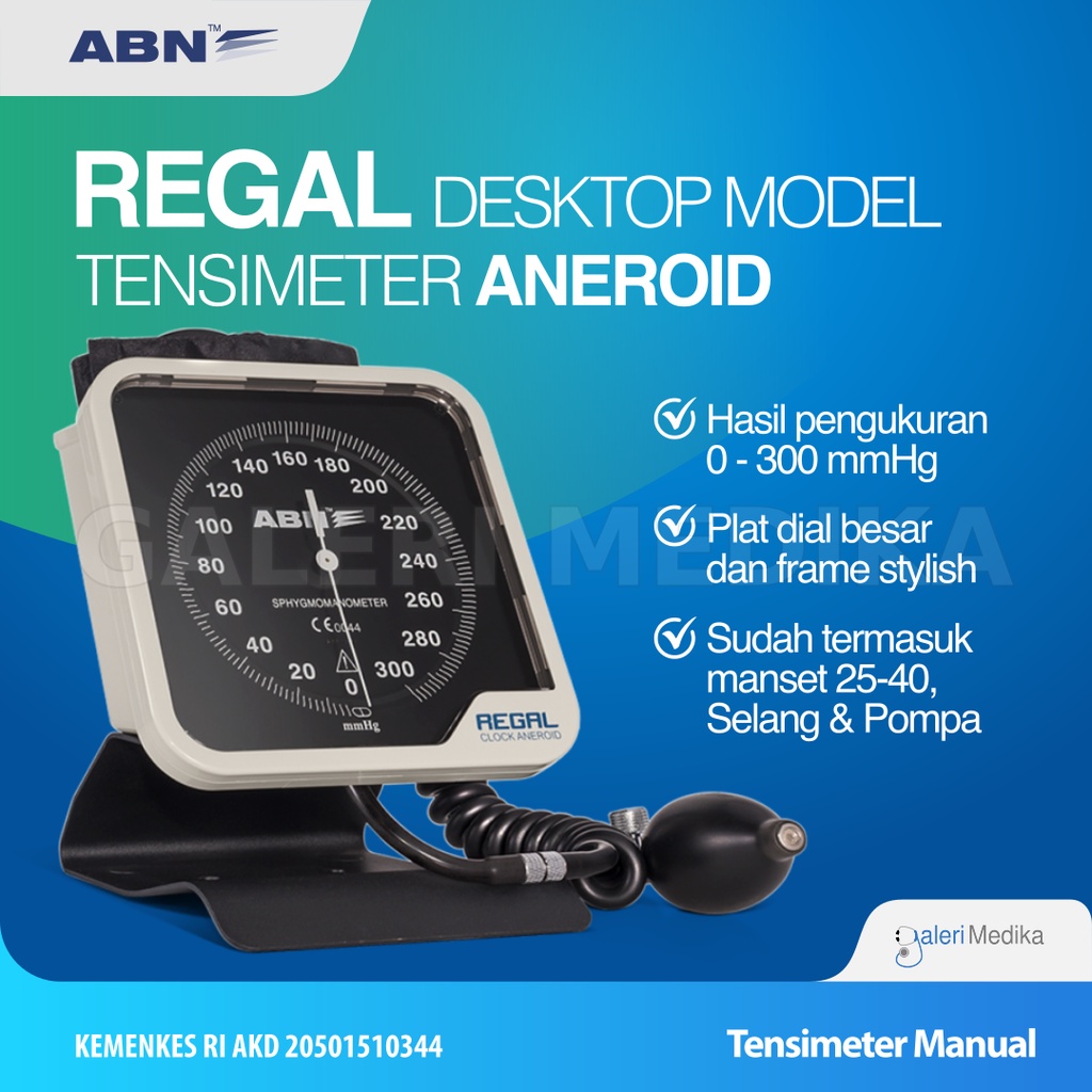 Jual Tensimeter Aneroid ABN Regal Desktop Model / Tensimeter Manual ...
