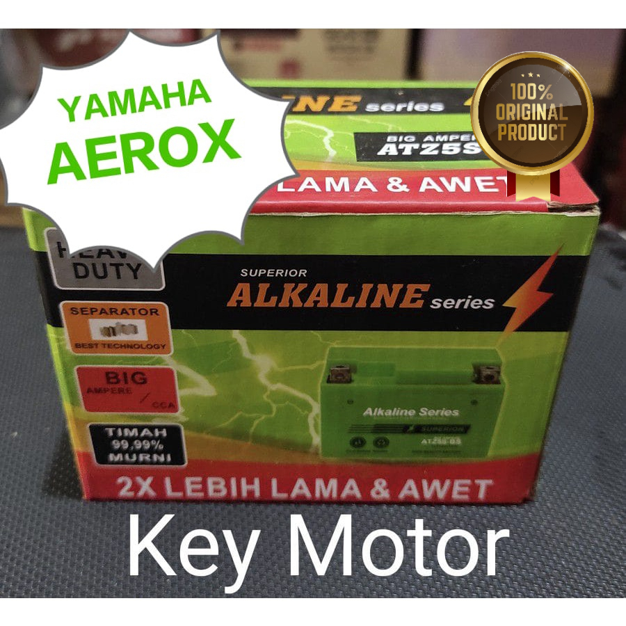 Jual Aki / Accu Kering Motor Yamaha Aerox ALKALINE ALKALIN 5A 5 Ampere