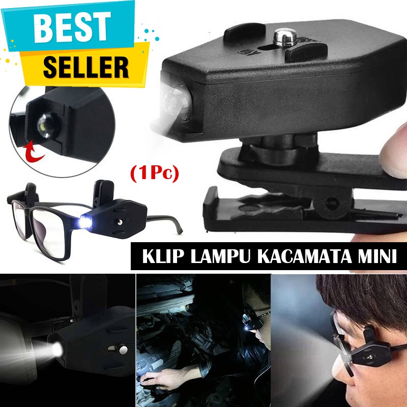 Jual Lampu Baca Jepit LED Mini Clip Kacamata 1 PC Reading Book Senter ...