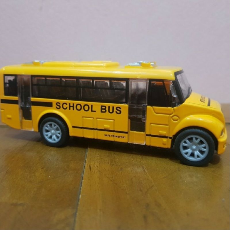 Jual Mainan Diecast Bus Sekolah Aloy - Miniatur Bis Sekolah Kuning ...