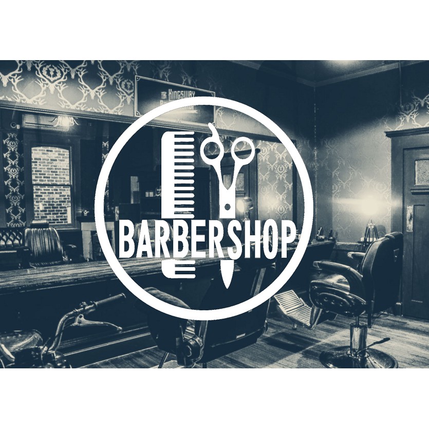Jual Stiker Dinding Kaca Barbershop Tukang Cukur Wall Custom Cutting ...