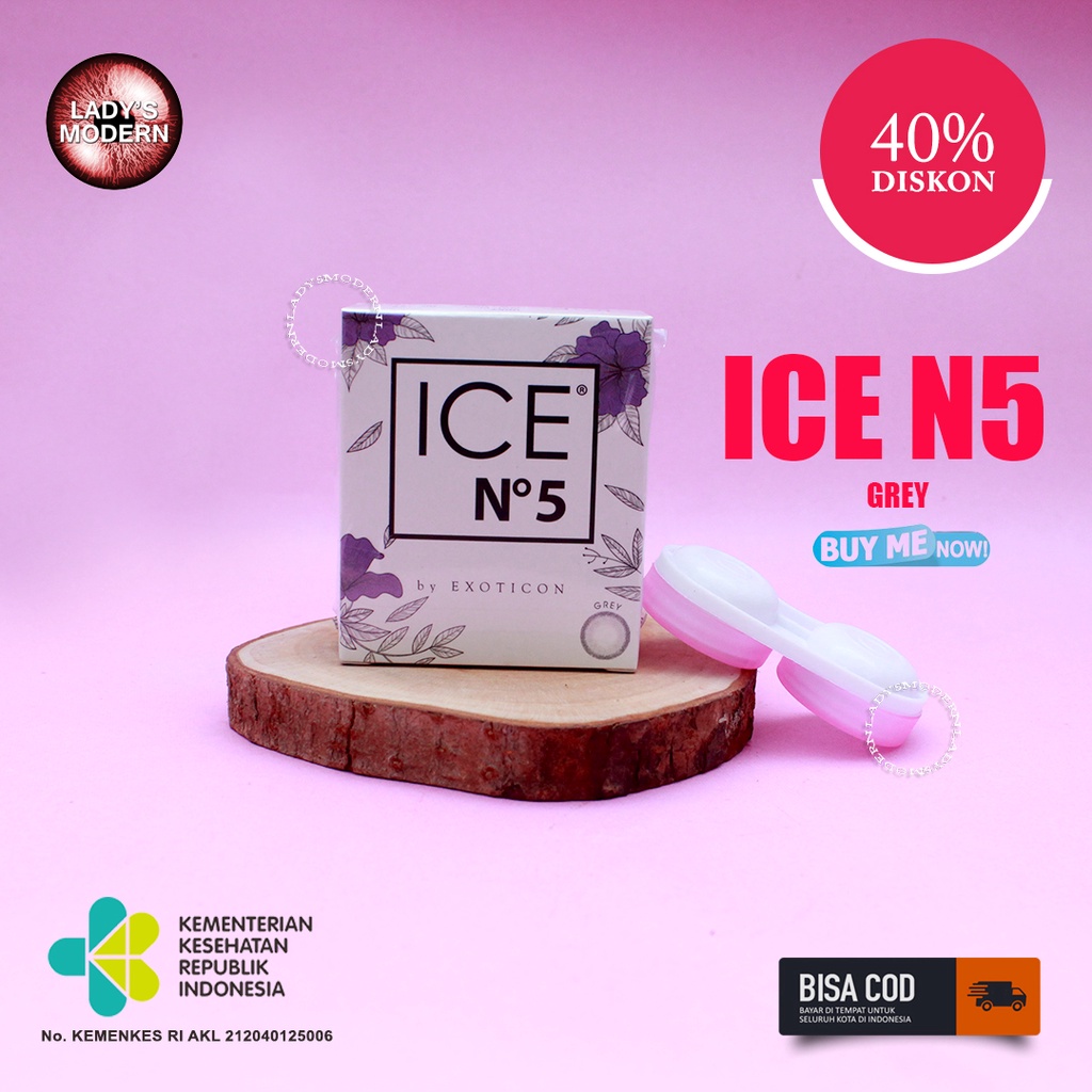 Jual Exoticon Softlens Ice N5 Grey Normal 145mm Shopee Indonesia