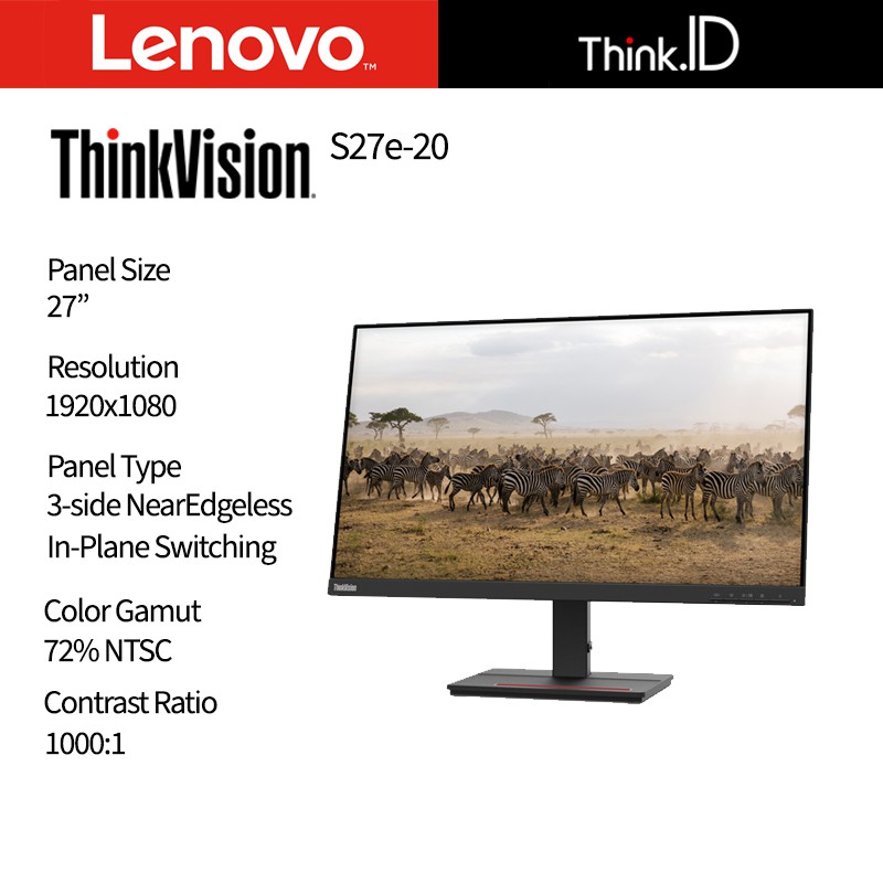 monitor lenovo thinkvision s27e 20