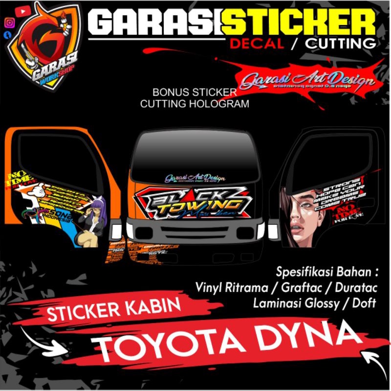 Jual stiker decal kabin dyna | Shopee Indonesia