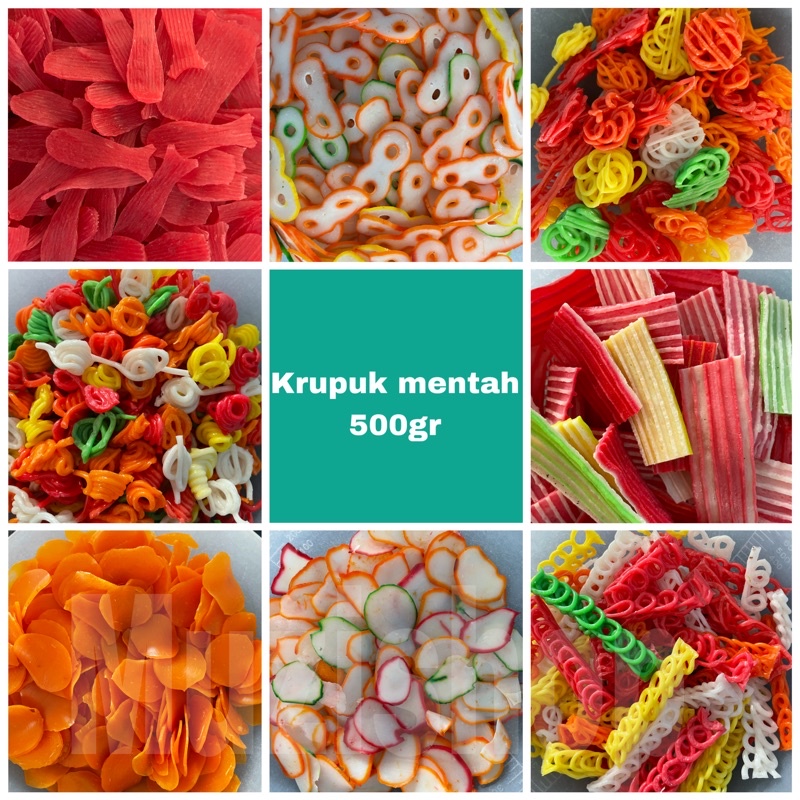 Jual Kerupuk Mentah Aneka Krupuk Mentah 500gr Part 1 Shopee Indonesia