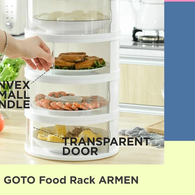 Jual Goto Armen Food Rack Storage Tudung Saji Rantang Susun Sayur ...
