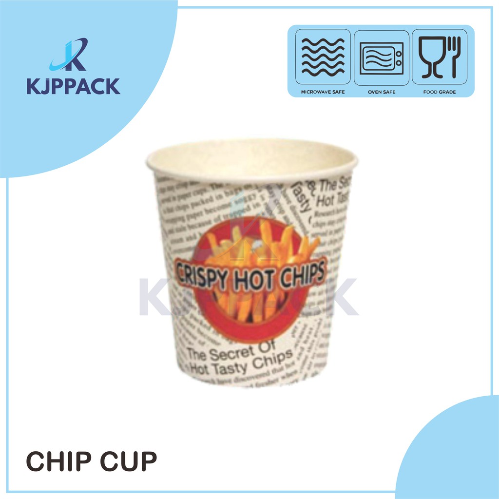 Jual Chip Cup Paper Bowl Snack Desain generik unik 8 oz | Shopee Indonesia