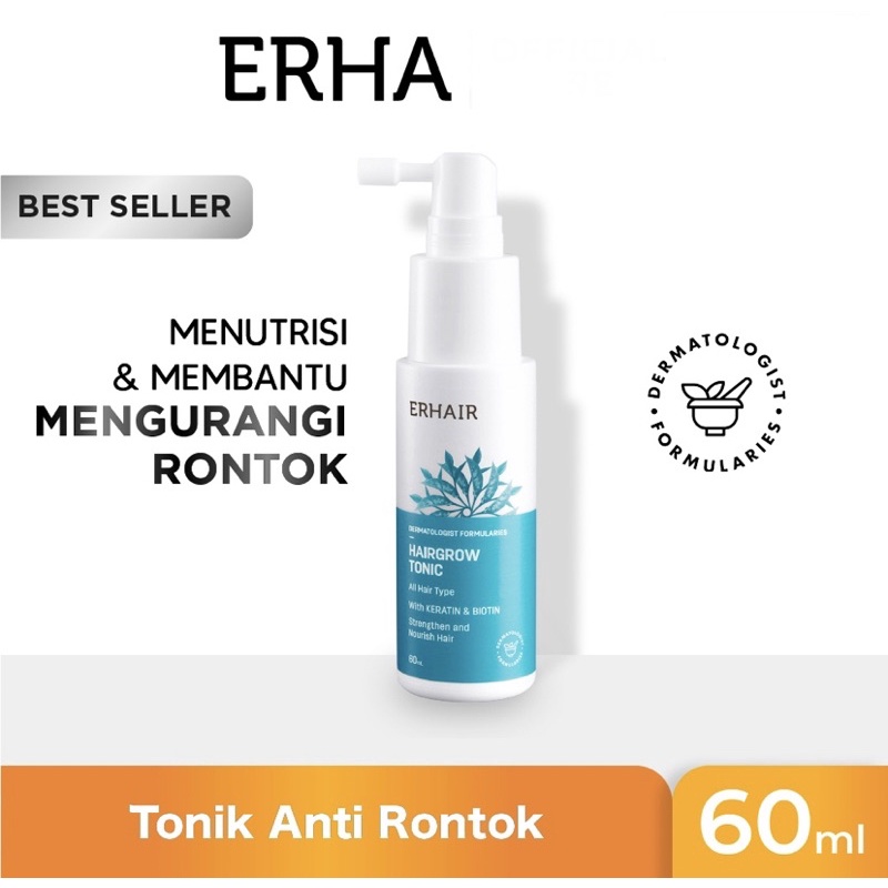 Jual Erhair HairGrow Tonic 60 ml / Hair Loss Tonic Penyubur Rambut Anti Rontok Tonik Rambut