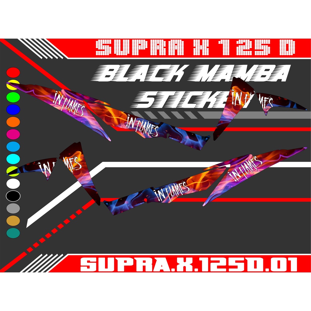 Jual Striping SUPRA X 1025 D 2006 sticker decal supra list variasi ...