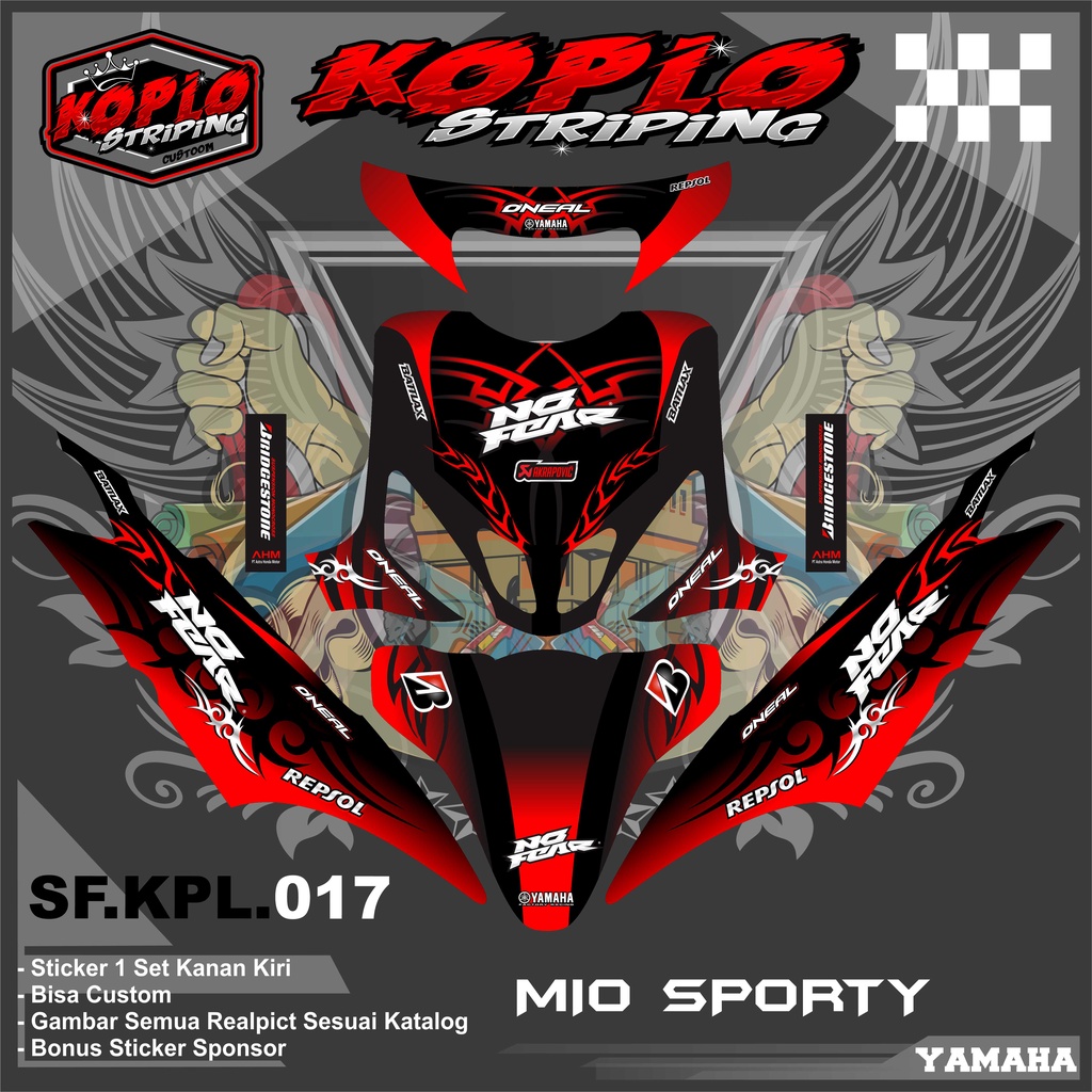 Jual Stiker Decal Full Body Motor Yamaha Mio Sporty Sticker Decal Full Body Mio Sporty Desain