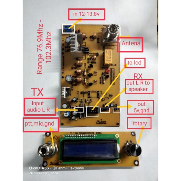 Jual pemancar radio fm pll stereo transceiver alicom | Shopee Indonesia