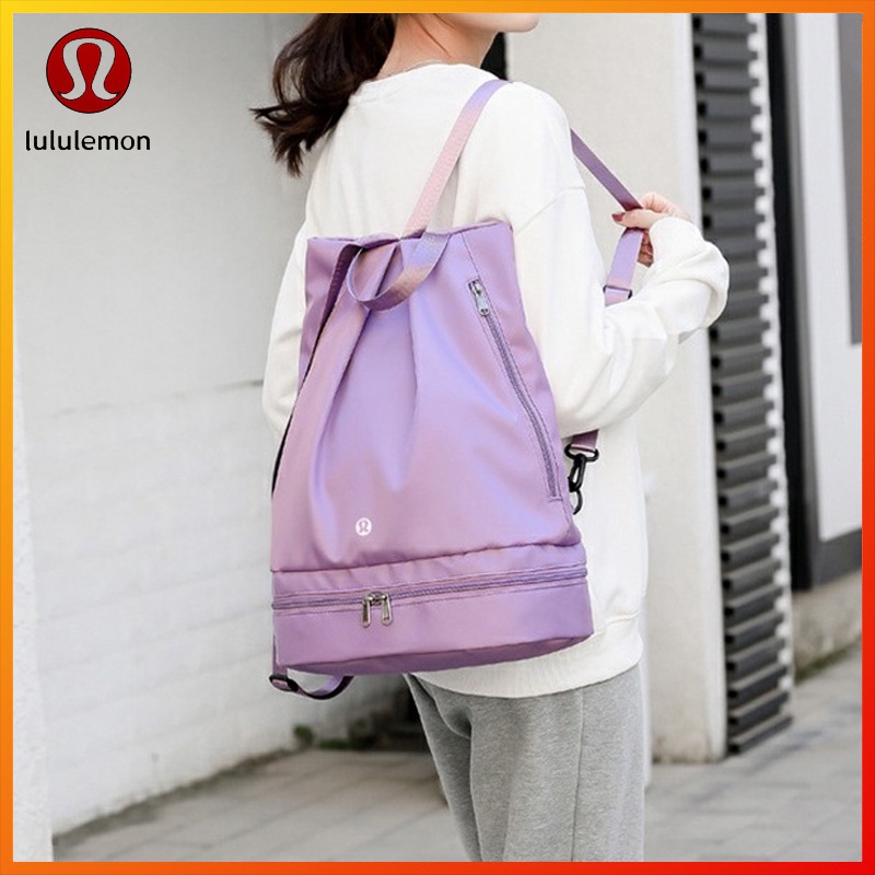 Pink Waterproof Beach Backpack Jual 【Lower Price】Lulu Yoga Bag