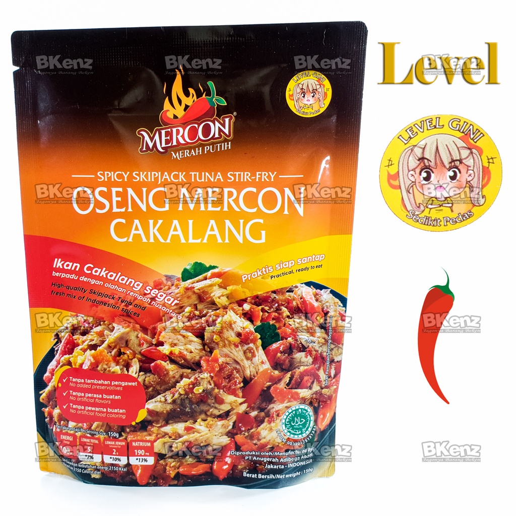 Jual Oseng Mercon Merah Putih Daging Cakalang Cumi Rendang Ayam Betutu ...