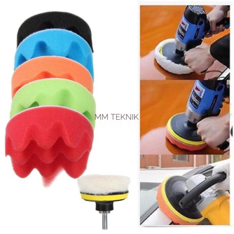 Jual Busa Polish Poles Polisher Sponge Spon Wave Velcro Buffing Pad Inch Pcs Shopee Indonesia