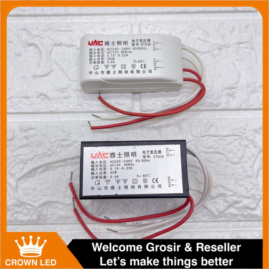 Jual Trafo Halogen 220v to 12v Ballast Lampu Elektronik Transformer AC