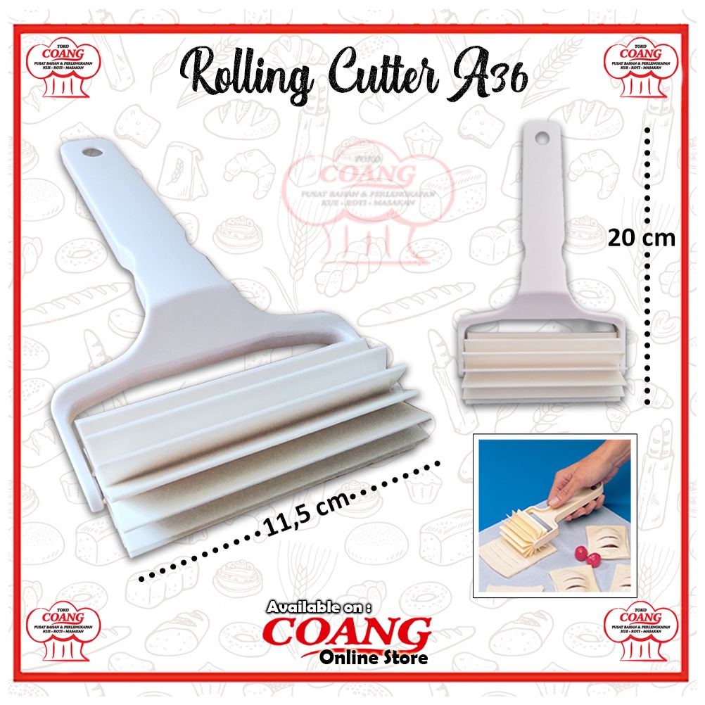 Jual ROLLING CUTTER A36 - DOUGH ROLLING CUTTER - PASTRY - PEMOTONG ...