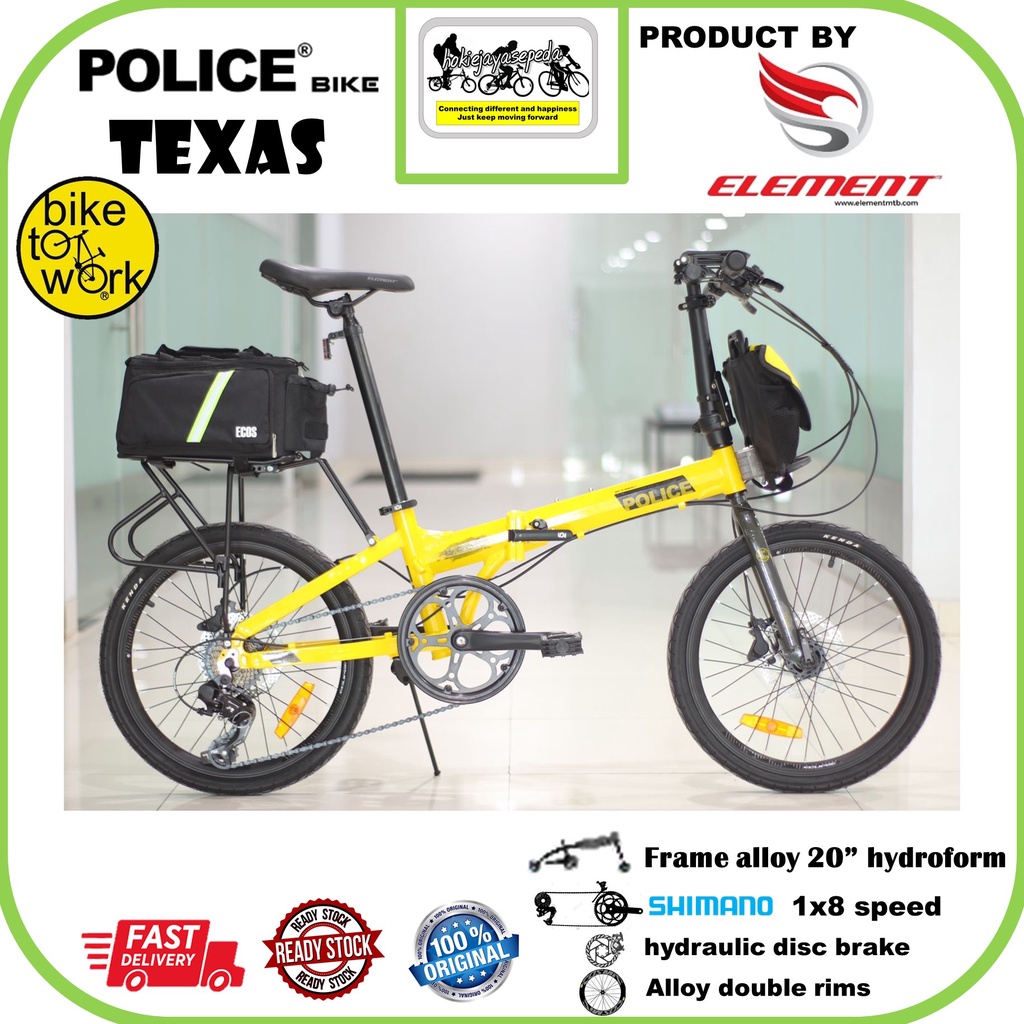 Jual ELEMENT Sepeda Lipat Police Texas B2W 20