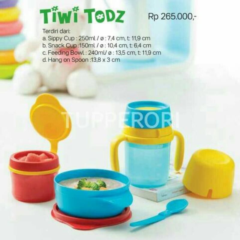 Jual tupperware tiwi todz - tempat makan bayi - tempat minum bayi ...