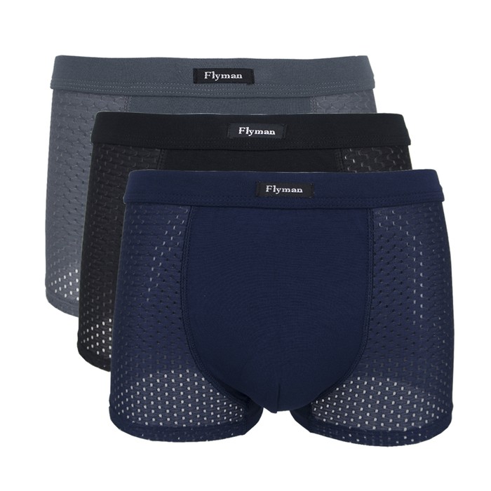 Jual FLYMAN CELANA DALAM BOXER PRIA MODEL JARING FM 3244 ISI 3 | Shopee ...