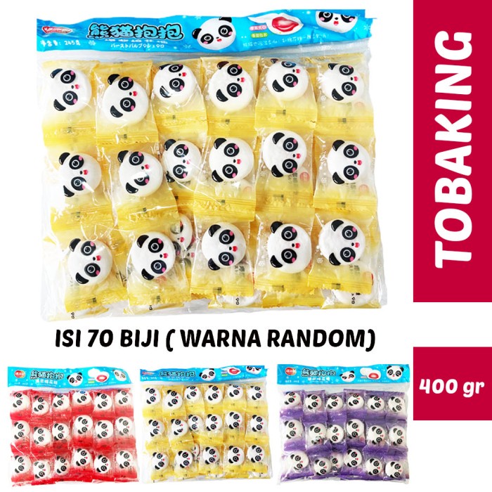 Jual Marshmallow Panda Naraya Isi Selai Strawberry 70 biji Shopee