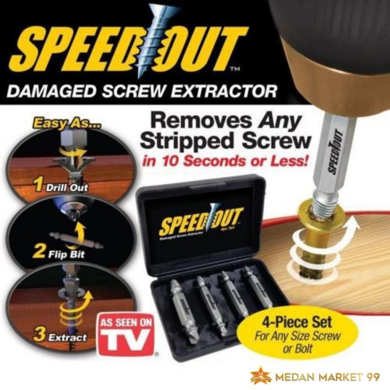 Jual TOOL PEMBUKA BAUT RUSAK/SPEED OUT EXTRACTOR BROKEN STRIPED SCREW ...