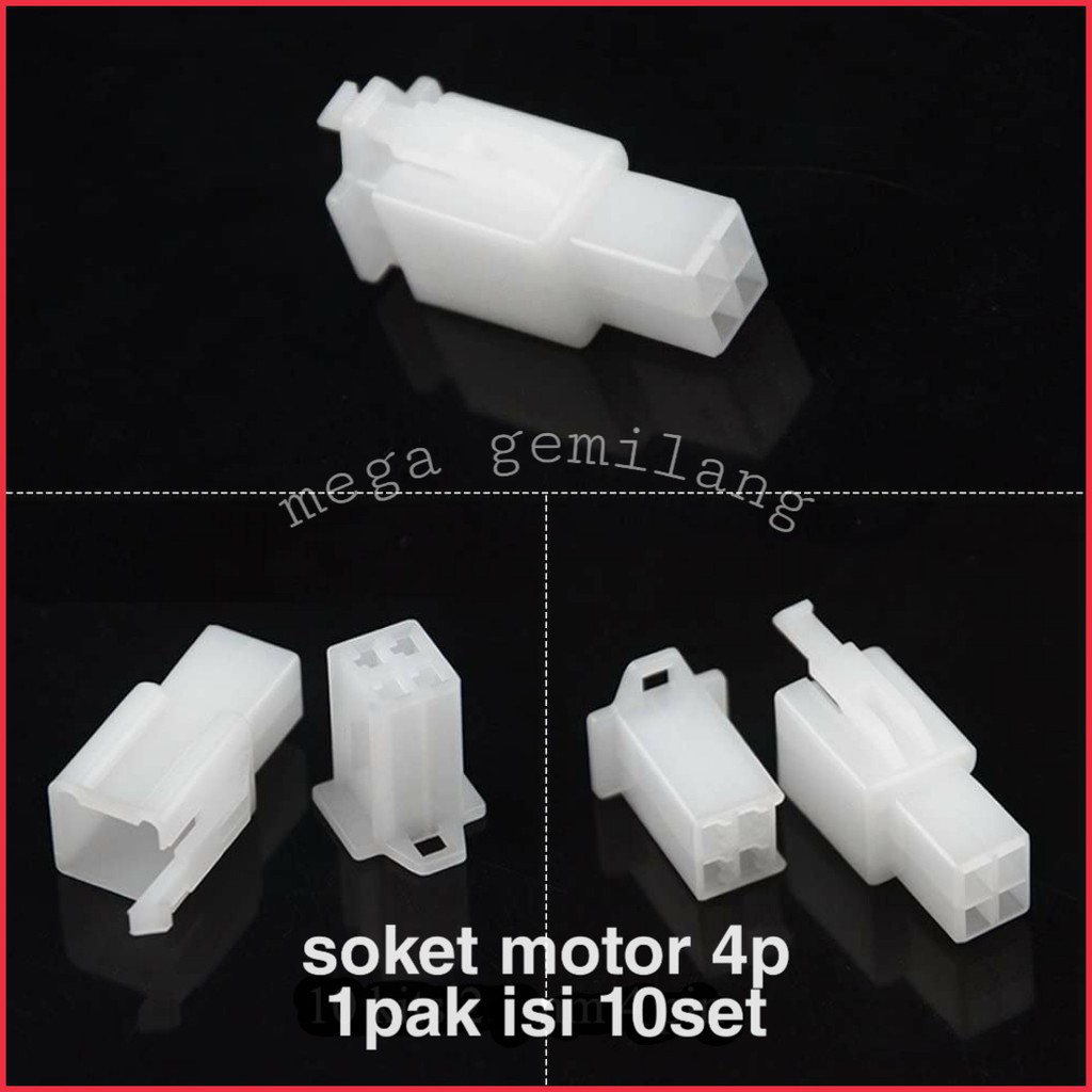 Jual Soket Motor 4 Pin Kecil - 10 Sets - Penyambung Kabel | Shopee ...