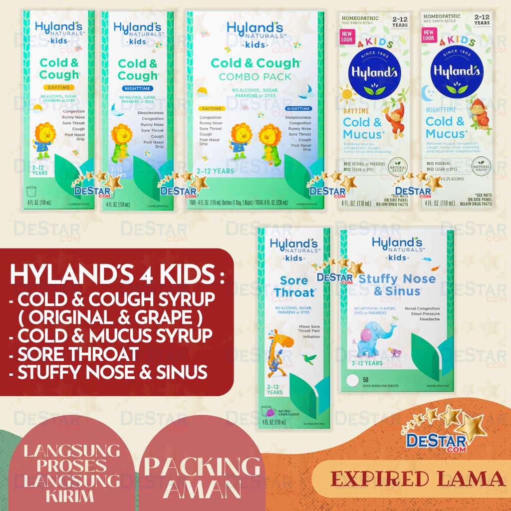 Jual HYLAND'S 4 KIDS COLD COUGH MUCUS SORE THROAT COUGH SYRUP STUFFY