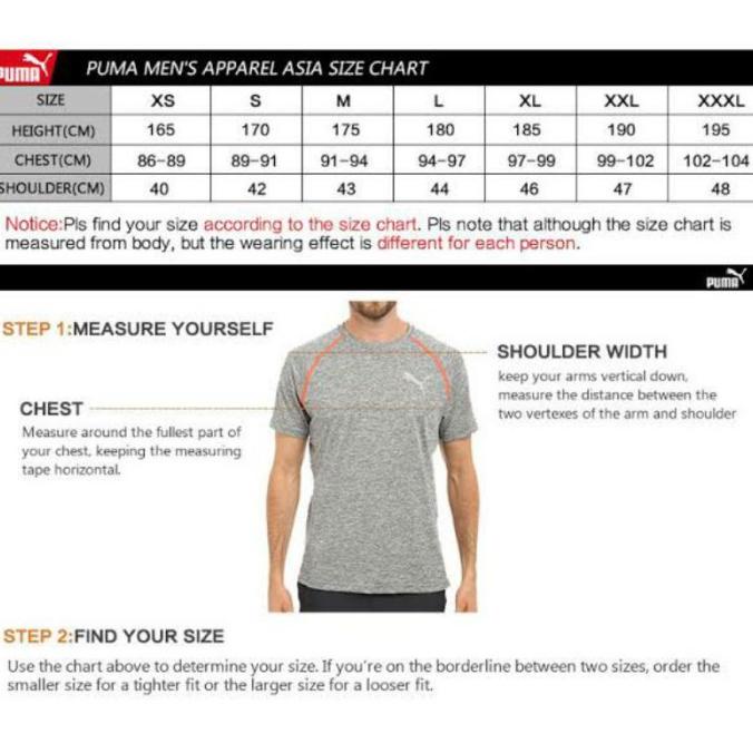 Puma polo size clearance chart