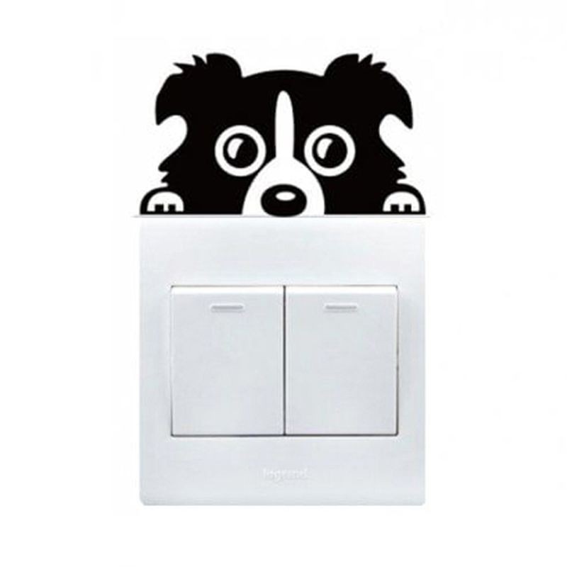 Jual Sticker Saklar Lampu Dog Anjing Intip Sticker Tombol Lampu ...