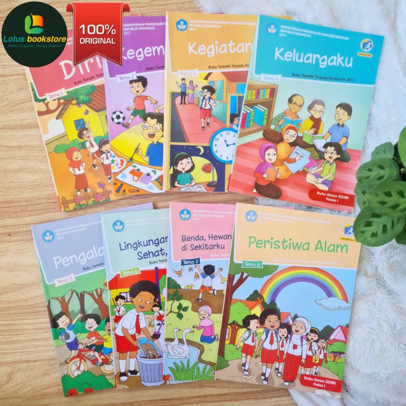 Jual Seri Buku Tematik Terpadu SD Kelas 1 - Tema 1 sd 8 - K.2013 Revisi ...
