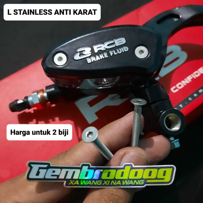 Jual BAUT MASTER REM ATAS RCB L STAINLESS PANJANG 35MM | Shopee Indonesia