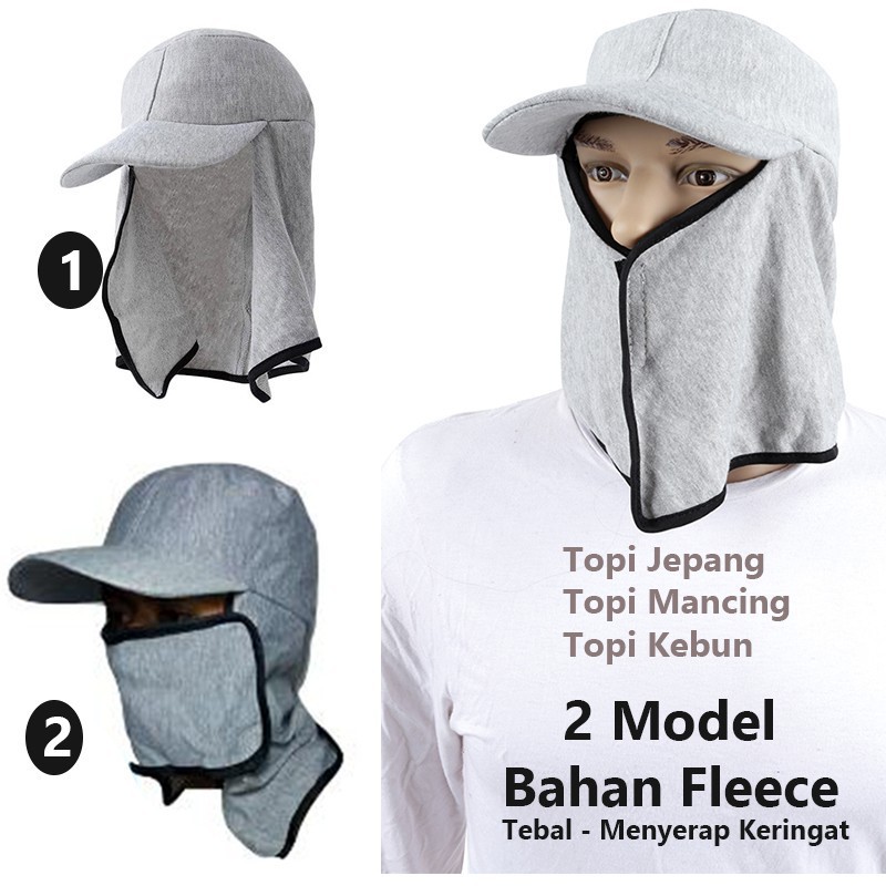 Jual Topi Mancing Topi Jepang Outdoor Masker Pelindung Wajah Kepala ...