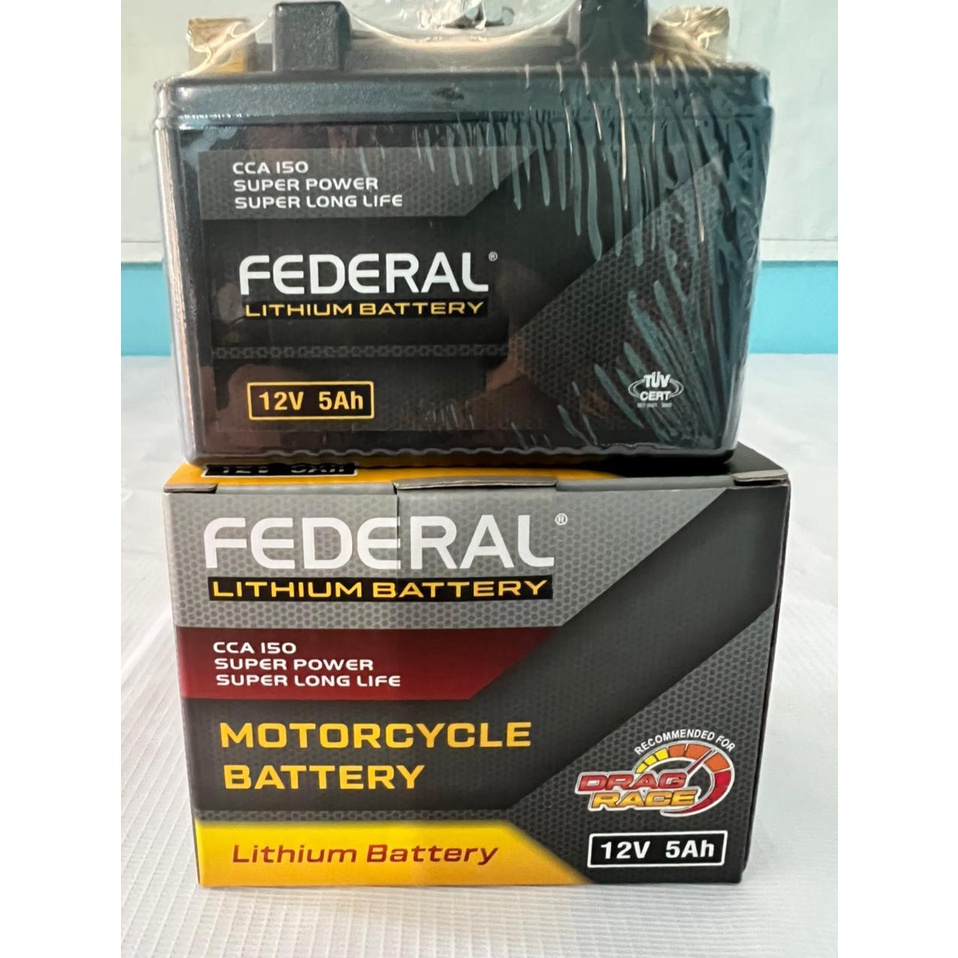 Jual FEDERAL AKI LITHIUM MOTOR 12V 5AH LITHIUM BATTERY AKI MOTOR