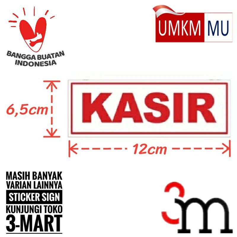 Jual Sticker Sign KASIR | Shopee Indonesia
