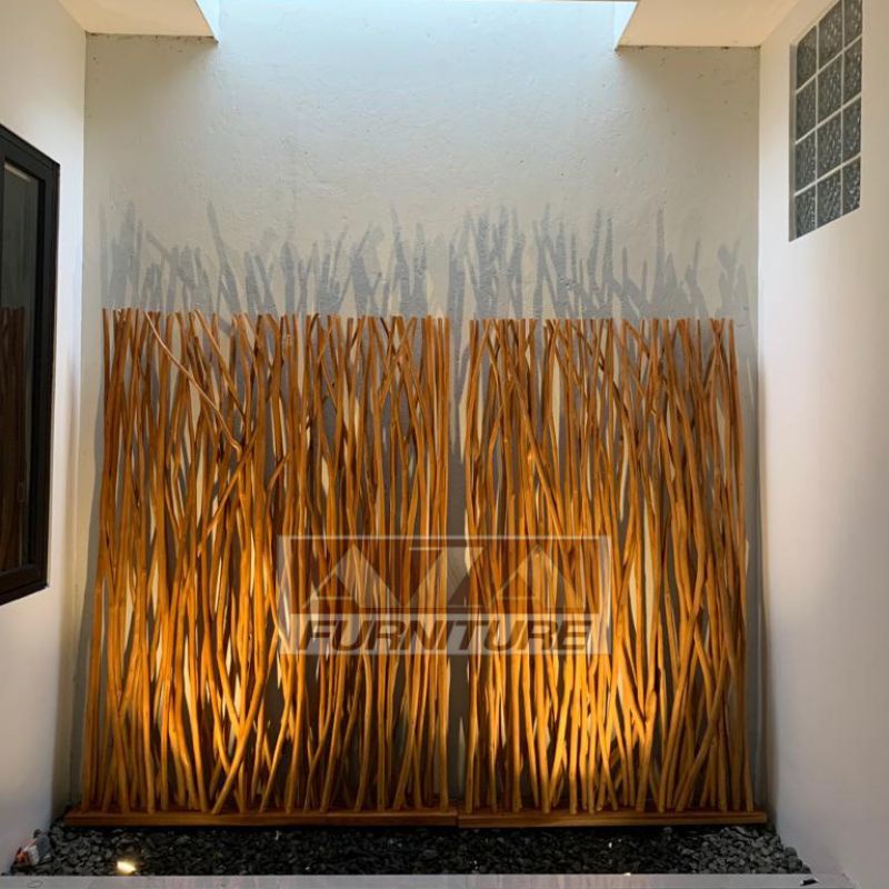 Jual Partisi atau Sekat Ruangan Unik Ranting Kayu Jati Medium | Shopee