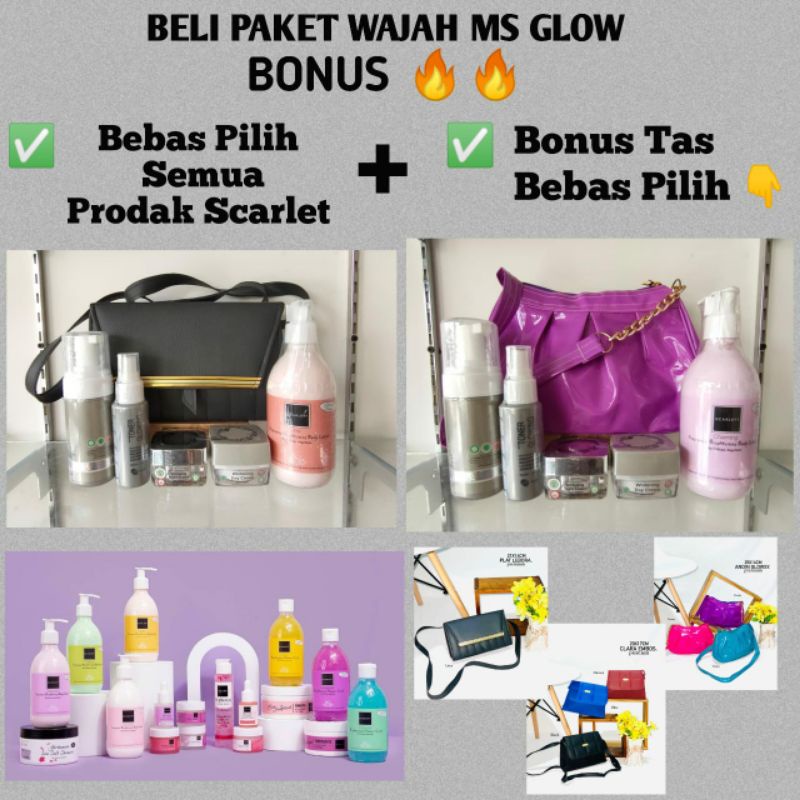 Jual PAKET MS GLOW FREW GIFT MS GLOW ACNE MS GLOW LUMINOUS WHITENING