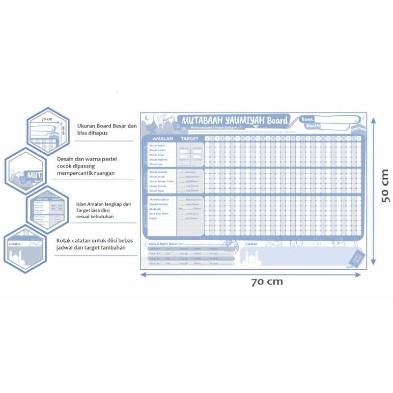 Jual MUTABAAH YAUMIYAH BOARD | Shopee Indonesia