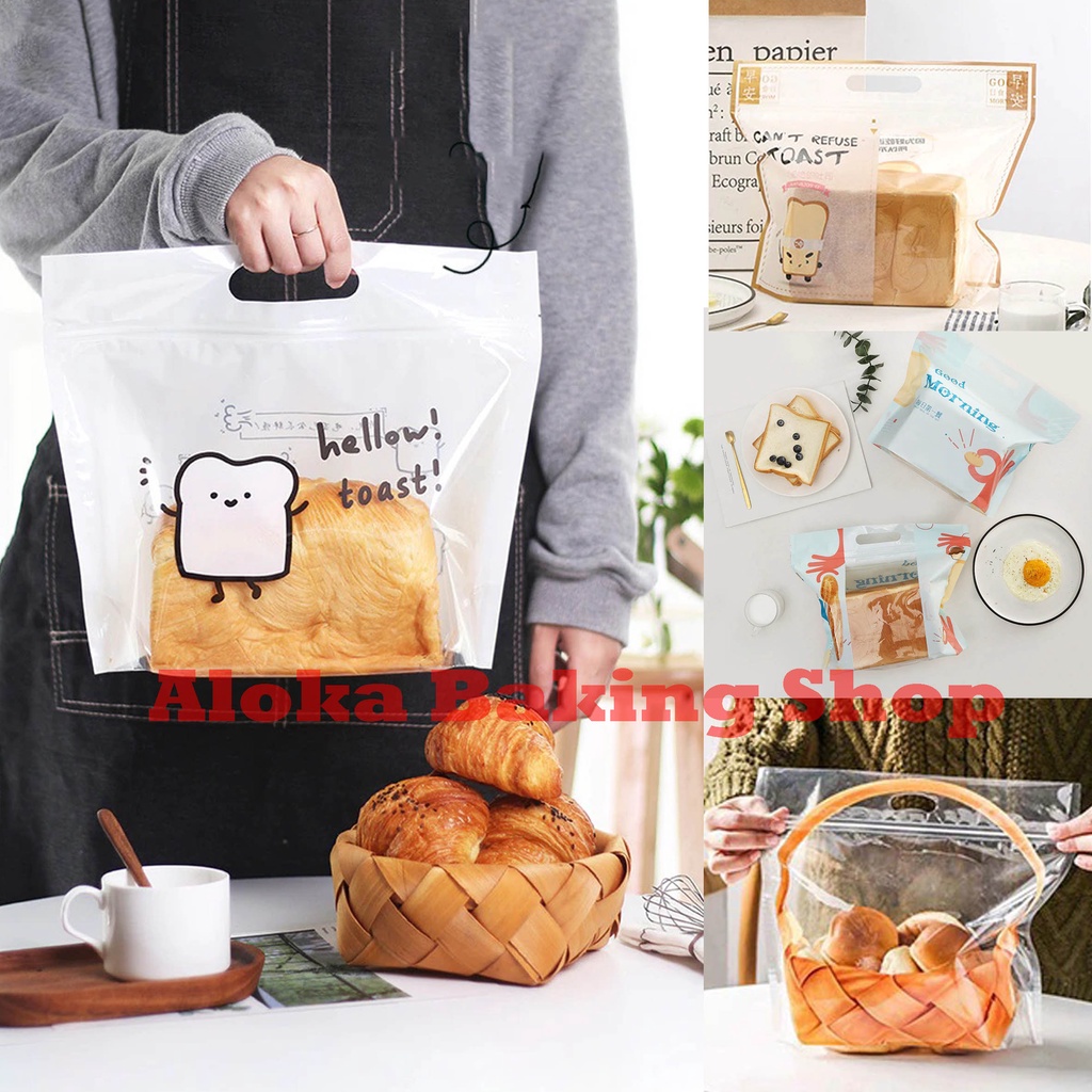 Jual 10Pcs Plastik Roti Tawar / Manis Premium Ziplock Tebal / Toast Box ...