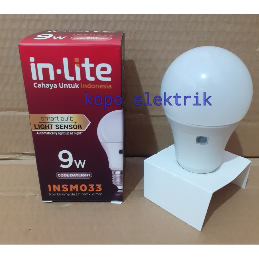 Jual Lampu Sensor Cahaya Inlite 9w INSM033 | Shopee Indonesia