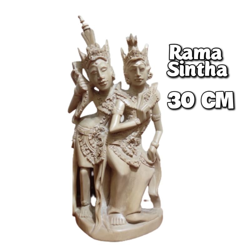 Jual PATUNG RAMA SHINTA DARI KAYU BALI ( TANGGAL BUAYA) UKURAN 30 CM ...