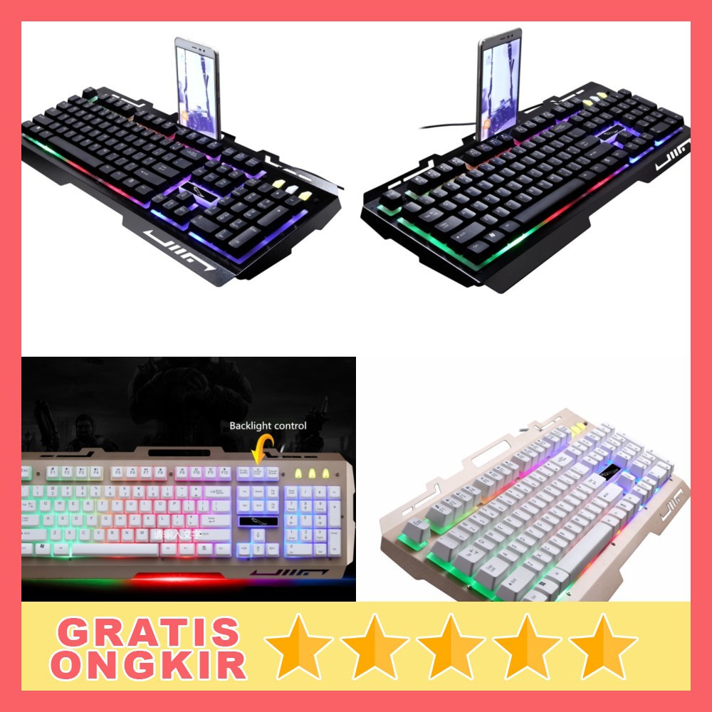 Jual Leopard G700 Gaming Keyboard LED - Black | Shopee Indonesia