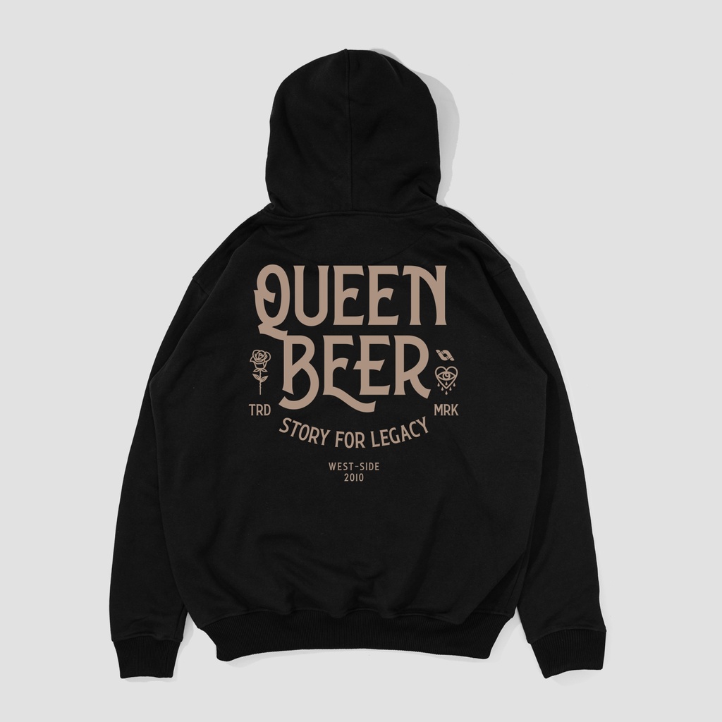 Jual Queen Beer Pullover Hoodie Tragic Black Shopee Indonesia