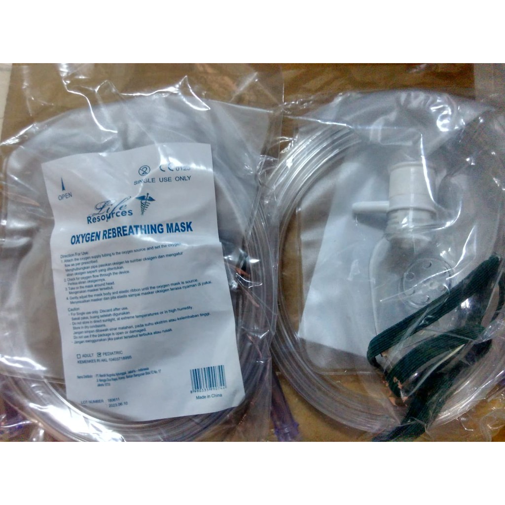 Jual Masker Oksigen Rebreathing Oxygen Rebreathing Mask Life Resources ...