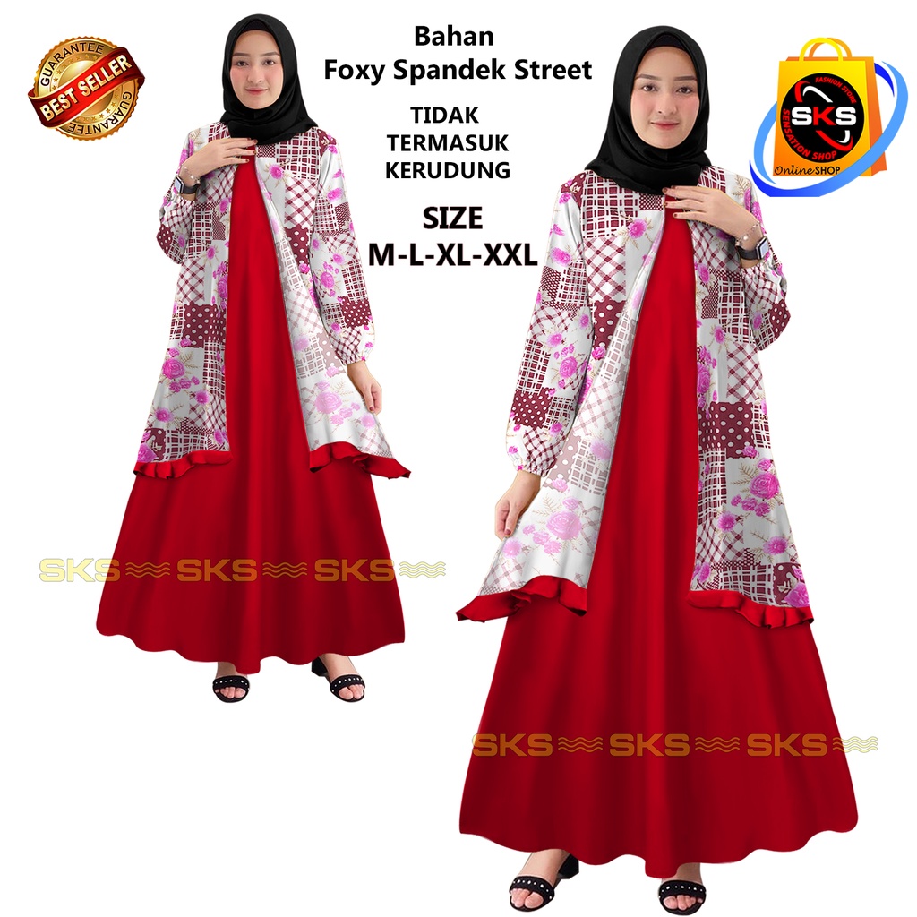Jual Sks00031 Gamis Rompi Wanita Dewasa Baju Muslim Wanita Dewasa Shopee Indonesia 6481